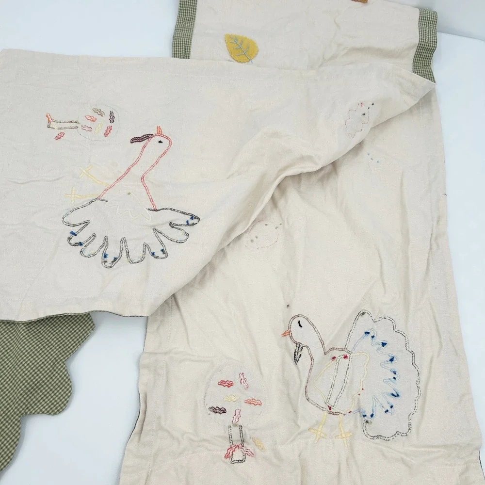 Pottery Barn Kids Fall Thanksgiving Turkey Table Runner &‎ Placemat Set